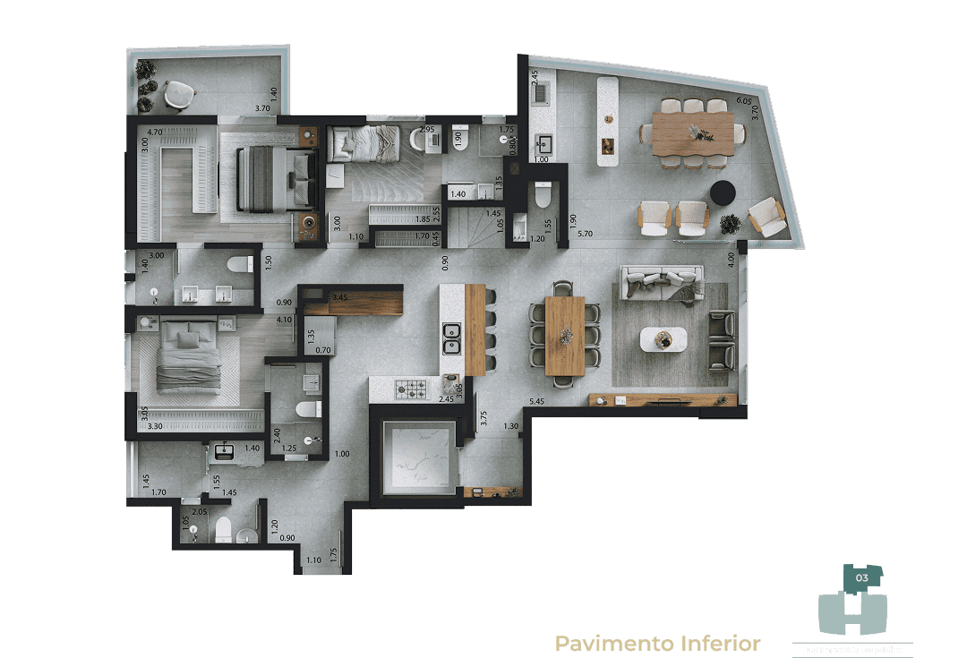 260 m² Layout - Slide 1